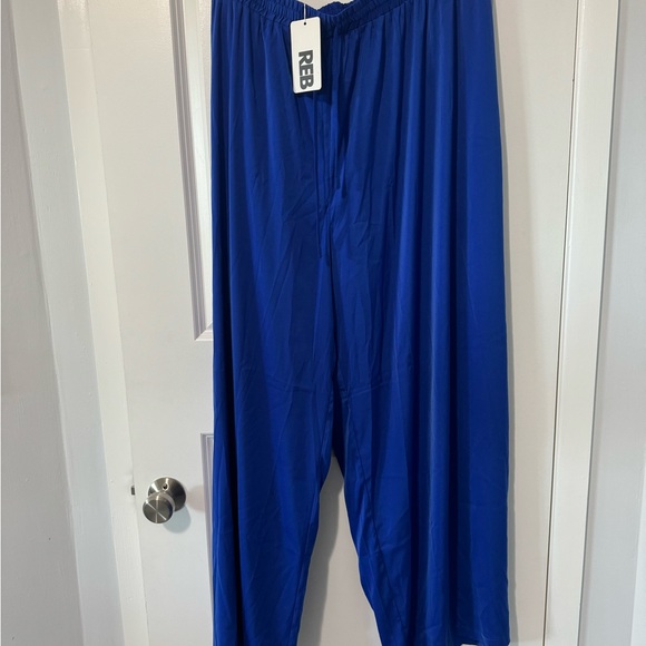 Rebdolls Stretch Wide Leg Pants — Royal Blue, Size 4x - Picture 2 of 3